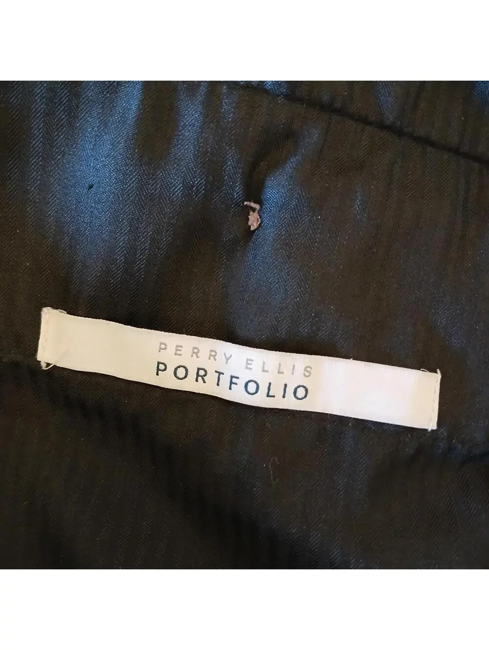 Perry Ellis Portfolio Men's 36x29 Tan Dress Pants - Flawed Dark Stains - Picture 8 of 12